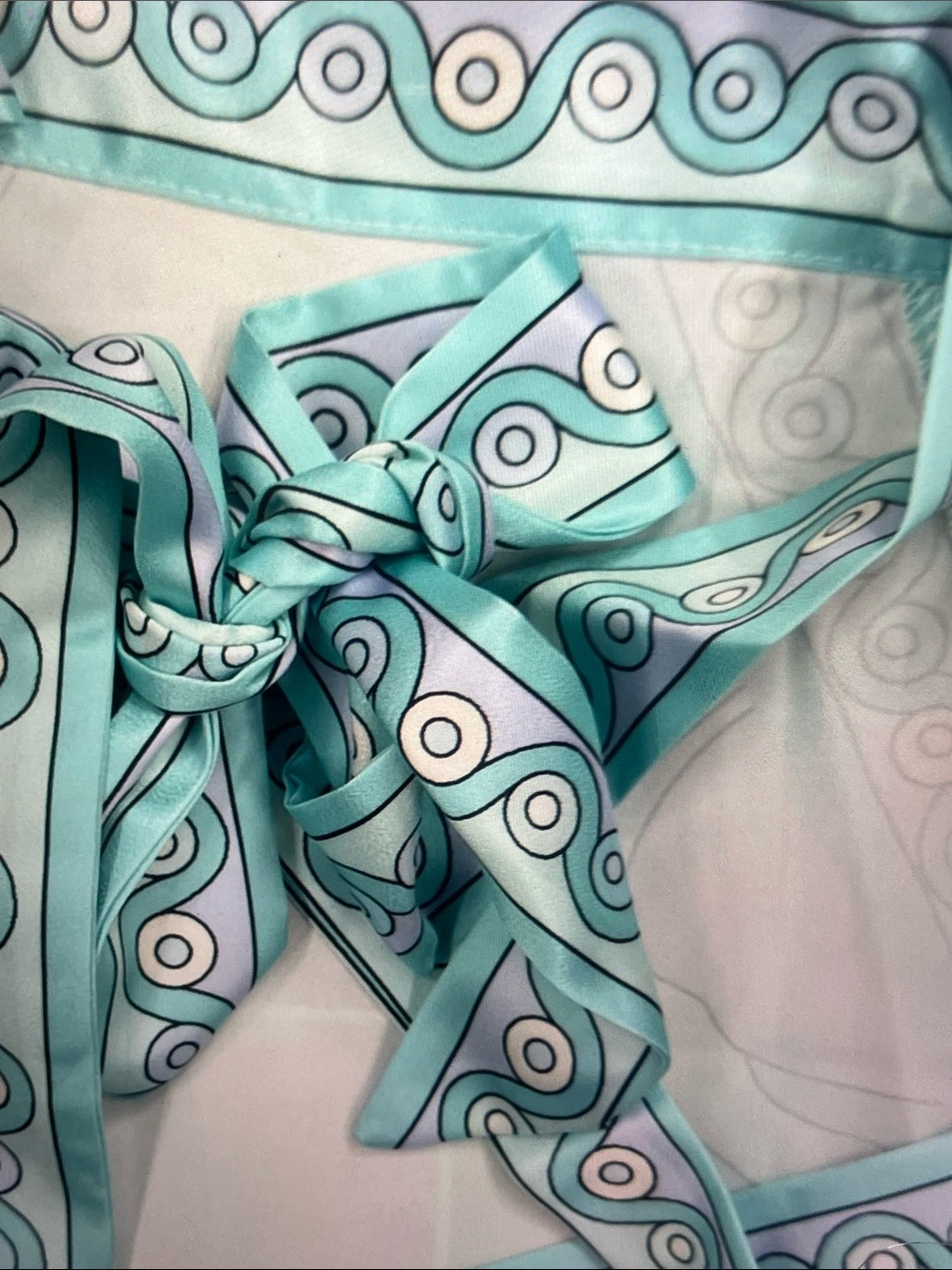 Emilio Pucci Aqua and Light Blue Backless Halter Dress - Picture 7 of 10